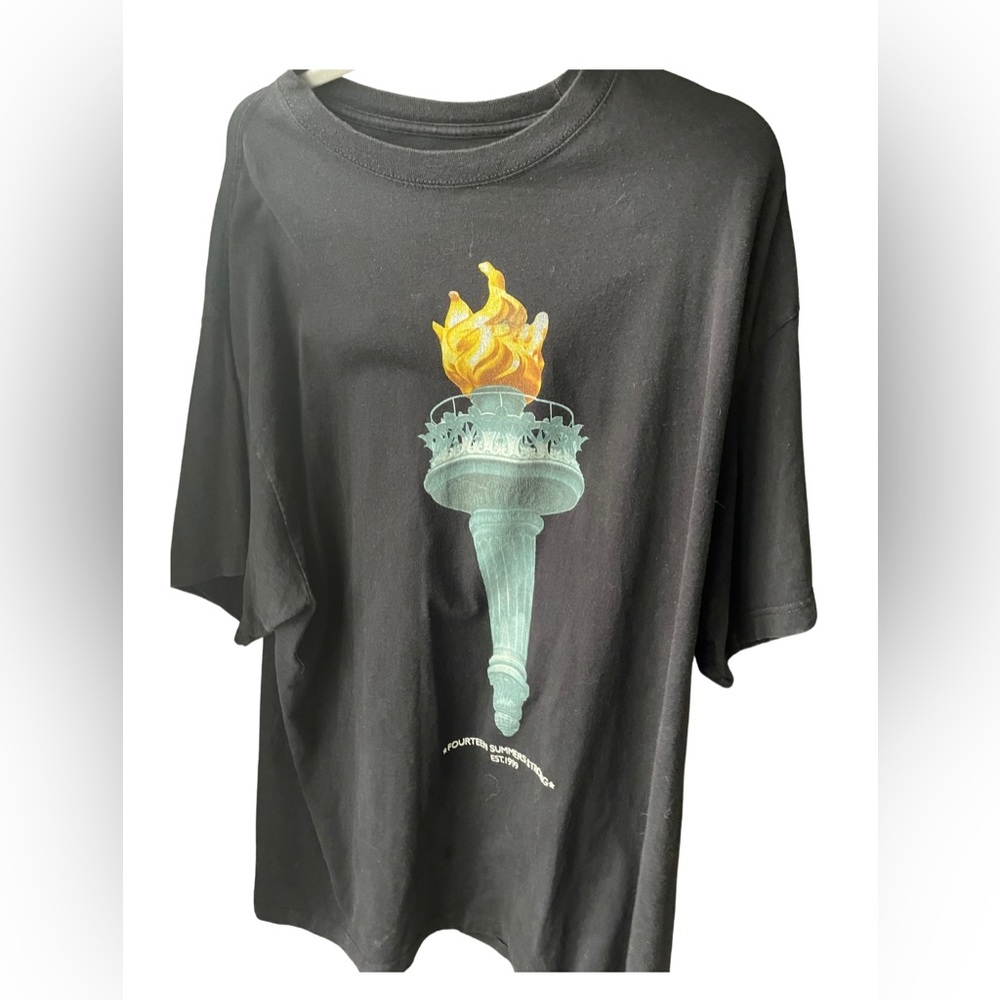 VTG Men’s Oversized Rocawear Classic Black Tee 13 Summers Strong Torch RARE 3XL